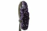 Sparkling Amethyst Geode With Metal Stand - Uruguay #342513-3